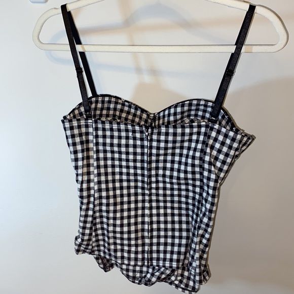 checkered corset top